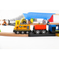 High Quality Wooden Train Set Educational Assembled Kids Toy Train Station Style with Electric Locomotive Railway Model